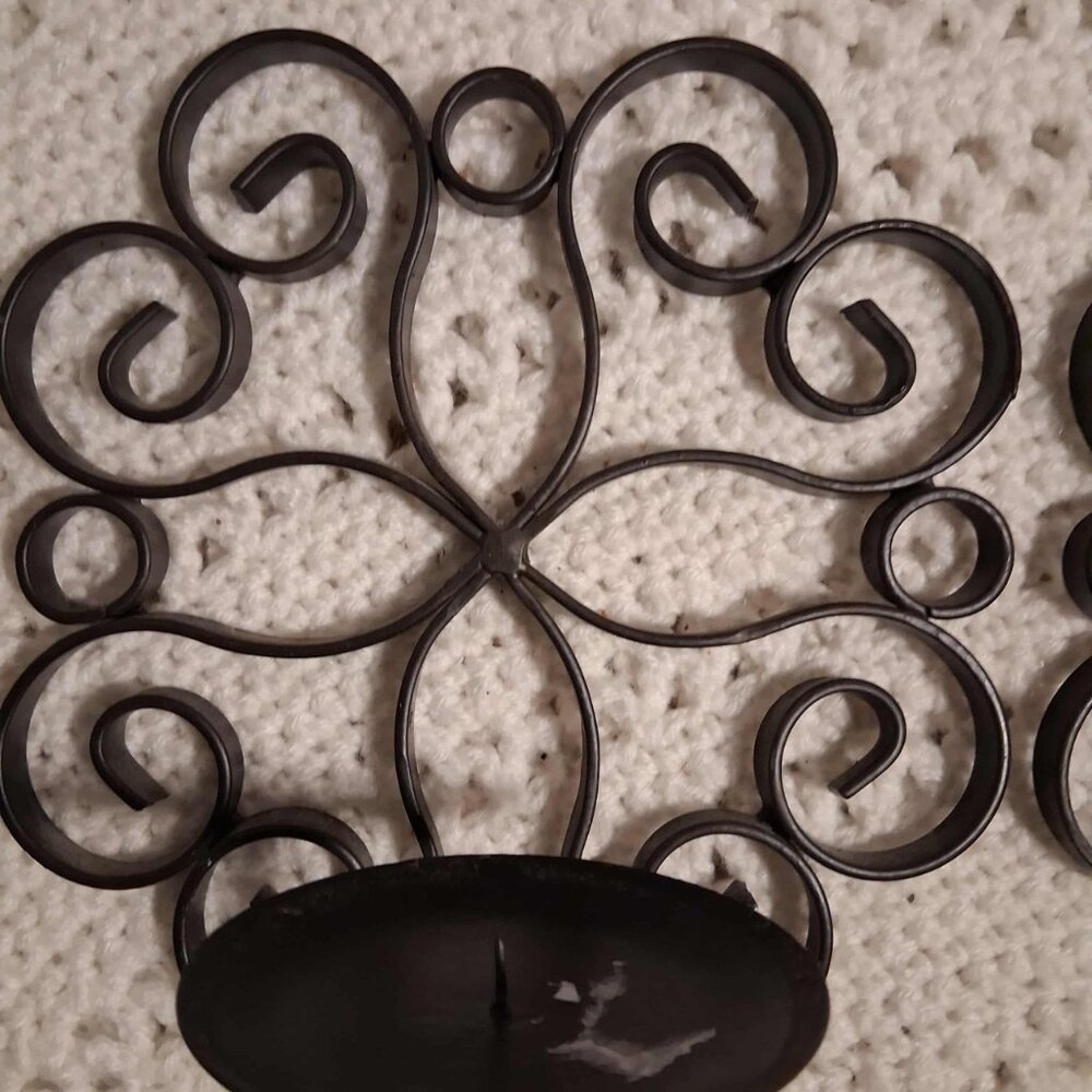 WALL CANDLE HOLDERS (SET OF 2) - Picture 2 of 5